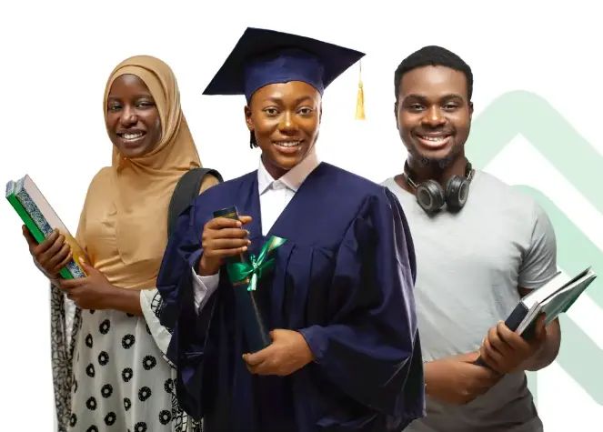Students celebrating academic achievement