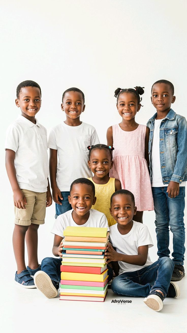 Group of Nigerian students studying together